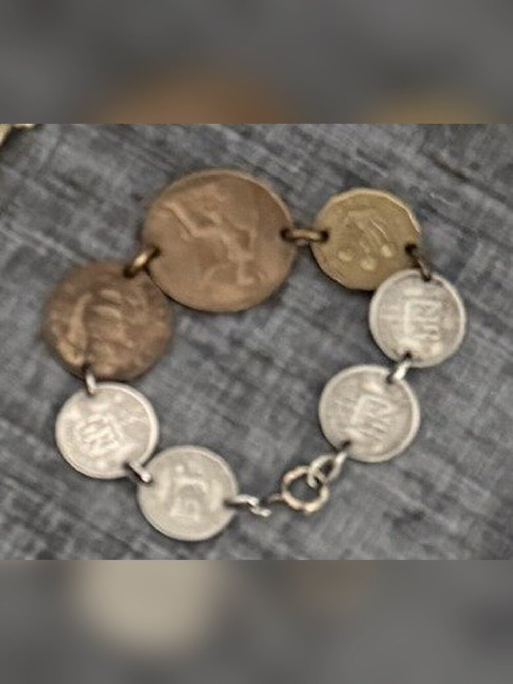 Vintage Coin Link Bracelet